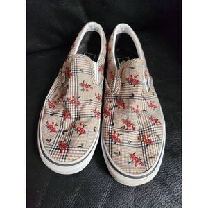 Vans Glen Plaid Floral Embroidered Slip-On 9 Men's/10.5 Women's